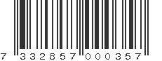 EAN 7332857000357