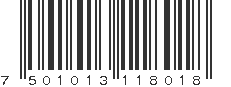 EAN 7501013118018