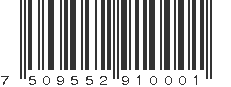 EAN 7509552910001