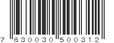 EAN 7630030500312