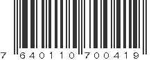 EAN 7640110700419