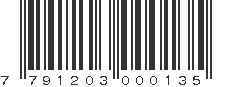 EAN 7791203000135