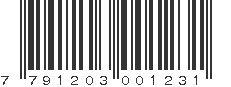 EAN 7791203001231