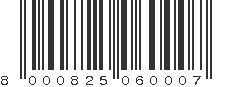 EAN 8000825060007