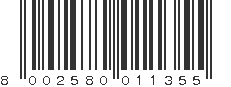 EAN 8002580011355