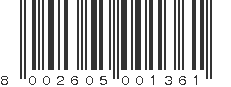 EAN 8002605001361