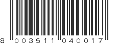 EAN 8003511040017
