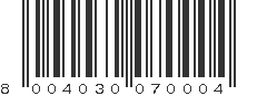 EAN 8004030070004