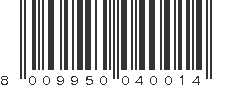 EAN 8009950040014