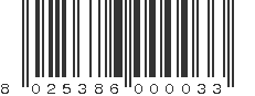 EAN 8025386000033