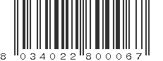 EAN 8034022800067