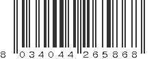 EAN 8034044265868