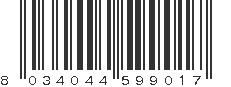 EAN 8034044599017