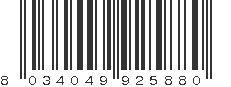EAN 8034049925880