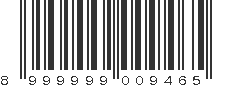 EAN 8999999009465