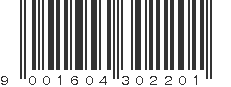 EAN 9001604302201