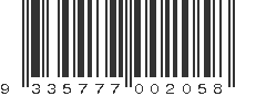 EAN 9335777002058